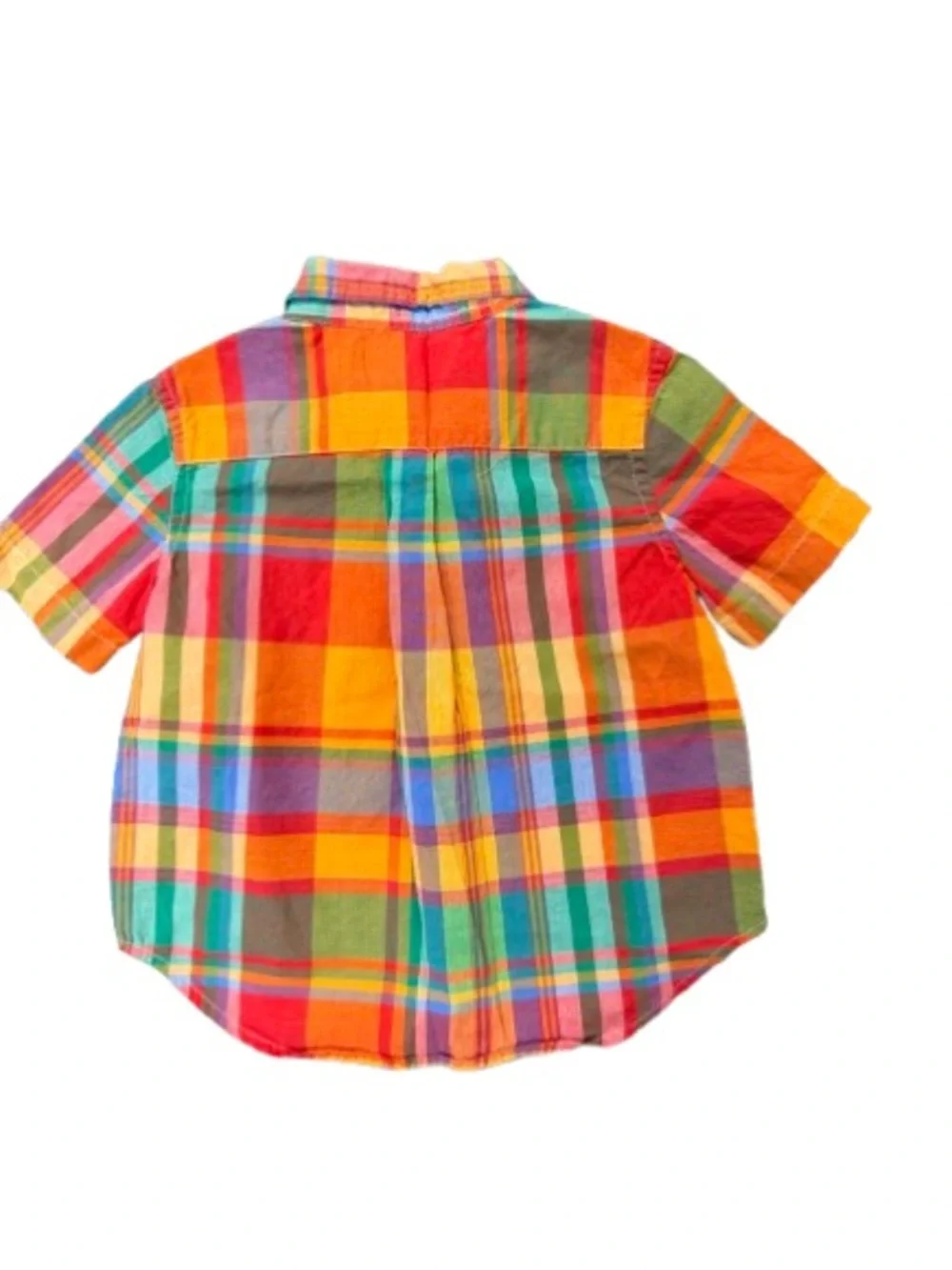 Ralph Lauren Baby Boys 18M Madras Plaid Button Down Shirts Lot of 2